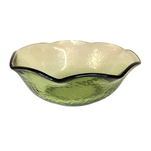 Avocado Green Glass Dip Serving Bowl, Condiment dish, - Picture 4 of 9
